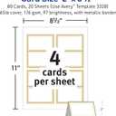 Avery Printable Tent Cards, 2" x 3.5", White, Metallic Gold Borders, Laser/Inkjet, 80 Blank Place Cards (3328)