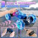 Gesture Sensing RC Stunt Car, 2.4GHz 4WD Stunt Car Toys for Ages 6-12 yr Boys Girls, Hand Controlled Remote Control Twist Cars, Offroad 360 Rotation with Lights and Music for Birthday Gifts (Pink)