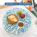Lazy Susan for Countertop - Lazy Susan for Table, Mother of Pearl Turntable Organizer, Wood Round Spinning Tray Rotating for Kitchen, Cabinet, Counter Spice Pantry.12.5 Inch