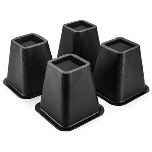 BTSD-home Bed Risers 6 Inch Heavy Duty Furniture Lifts Risers for College Dorm Bed Sofa Table Couch Chair Frame Raisers Set of 4 Black