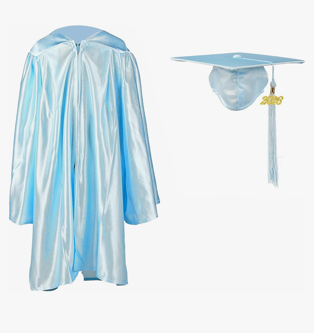 Shiny Kindergarten Graduation Cap and Gown Set  Size 21"