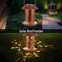 Bird Feeders for Outdoors Dragonfly Solar Lanterns Outdoor Waterproof Garden Decor Gifts for Women Mom Grandma Metal Solar Decoration Outside LED Lanterns for Yard, Patio, Lawn, Pathway(2 Pack)