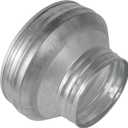 8" to 5" Inch Round Duct Reducer - Male Fit Galvanized Steel Pipe Increaser - Coupling for Round Duct Ventilation Systems - Heating & Cooling HVAC - Vent Pipe Adapter, Duct Connector