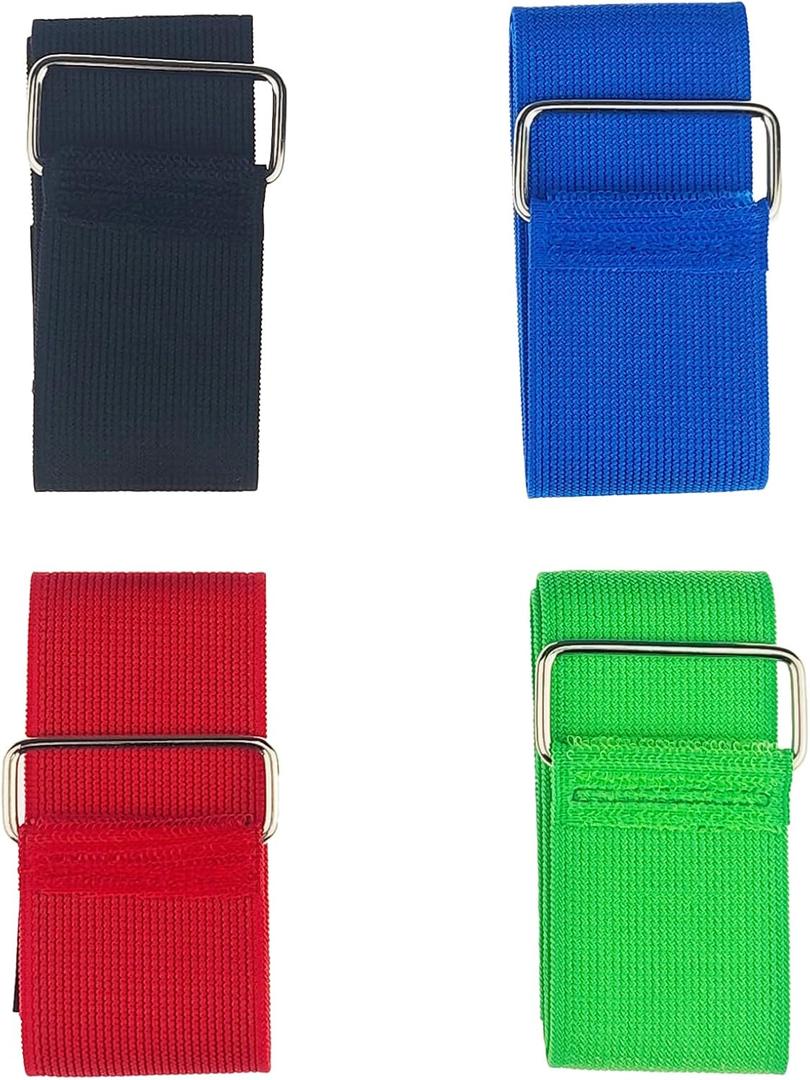 4 Pack  Legged Race Bands Colorful Firm Elastic Tie Rope for Outdoor Fun