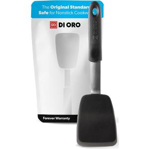 DI ORO - Chef Series FLEX Silicone Spatula 600F Heat-Resistant Flexible Silicone Rubber Turner Spatulas (Standard)