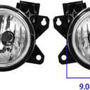 WFLNHB Left and Right Fog Lights Repalcement for Civic Sedan 2019 2020 (4-door) with Bulbs Covers Harness Switch Kit Driving Lamps Fog Lights 33950TBAA01