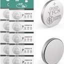 YFCN CR2025 Battery 3V Lithium Battery 10 Count Pack CR2025 Batteries for Key Fobs, Remote Control, LED Candles, Thermometers - CR 2025 Coin Cell Batteries - 5 Years Shelf Life