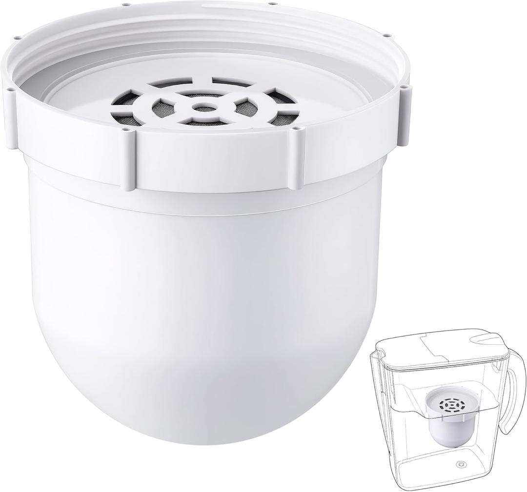 1 Pack Upgraded Water Pitcher Replacement Filter Compatible with Clearly Filtered No. 1 Filtered Water Pitcher, 100 Gallon Long Life, Removes Fluoride Chlorine Lead and Odors