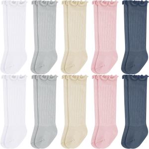 Mepase Long Preemie Socks Premature Newborn Baby Knee Cotton Socks for Girls Boys Infant Toddler