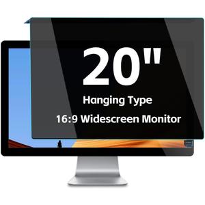 Hanging 20 Inch Computer Privacy Screen Protector Shield, Eye Protection Anti Blue Light Glare Filter, Removable Data Security PC Privacy Screen Filter Panel, 16:9 Widescreen Monitor