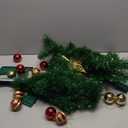 3 Ft Green Christmas Tree Tinsel Dual Color Change 12 Modes Timer DIY 50 Warm White & Colored Lights 15 Ball Ornaments Star Battery Operated Small Artificial Full Xmas Tree Table Indoor Holiday Decor