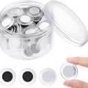 Outus 45 Pieces Clear Round Whiteboard Magnets 3 cm Refrigerator Magnets Dry Board Mini Fridge Teacher Supplies for Home Offices