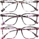 5-Pack Ultra-Light Slim Frames Blue Light Glasses - Classic Style, Spring Hinges, Sturdy and Durable Cheaters, Blue Light Protection Reading Glasses +2.50