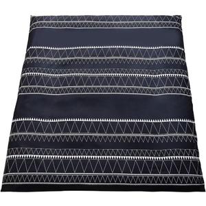 Zippered Futon Cover for Japanese Futon Floor Mattress, Super Soft and Machine Washable Twin Full Queen (Black Triangle)