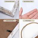 QUTREY 4x6 Hanging Picture Frames Collage Set of 2, 4 Openings 4 x 6 Photo Frames for Vertical 4 by 6 inch Pictures for Wall Decor, Distressed White