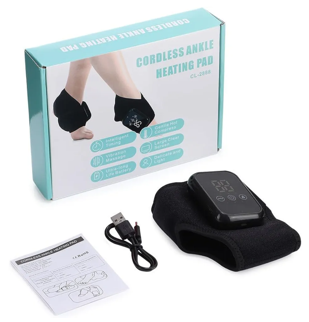 LEBHAR Rechargeable Electric Ankle Vibration Massage Joint Physiotherapy Instrument (Black)