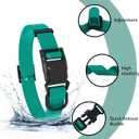 Waterproof Dog Collar, Easy to Clean Rubber Dog Collars with Quick Release Buckle Fits Small Medium or Large Dogs (Emerald Green, L < 15.4-24.8 inch)