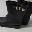 Women's Short Rain Boots Waterproof Slip On Ankle Chelsea Booties (9)