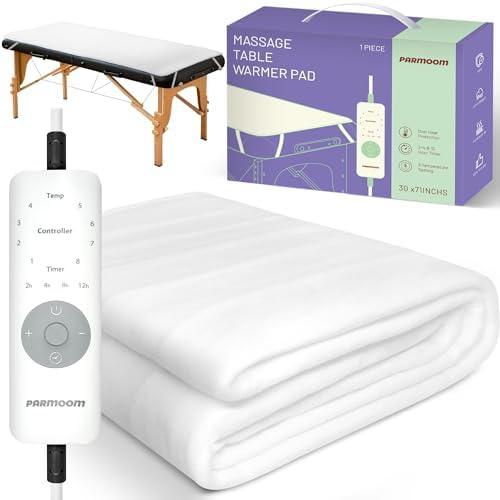 Massage Table Warmer Heating Pad Professional Massage Bed Warmer with 4 Timer, 8 Heat Settings, Overheat Protection for Massage Bed & Spa, Lightweight and Compact for Easy Portability, 30" x 71"