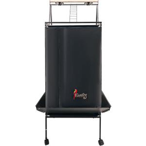 Easily Bird Cage Cover for Large Bird Cage with Play Top, Good Night Birdcage Covers, Black, 68"