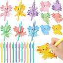 Bright Color Sticky Notes - 72pcs Cute Axolotl Super Sticky Notes Pens Ribbons Set Favorite Sticking Power Office Products School Supplies Clean Removal Memo Pads Index Tabs Strong Adhesive