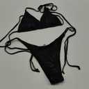 Bikini Set for Women O Ring Ruched Bikini Swimsuit Set Adjustable Shoulder Straps Bikini Sets High Waist Swimsuit M (No Brand)