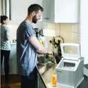 FRIGIDAIRE EFIC452-SS 40 Lbs Extra Large Clear Maker, Stainless Steel, Makes Square Ice