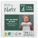 Eco by Naty Baby Diapers - Plant-Based Eco-Friendly Diapers, Great for Baby Sensitive Skin and Helps Prevent Leaking (Size 4, 156 Count)