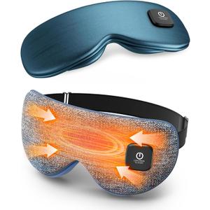 Heated Eye Mask - Cordless Eye Mask for Dry Eyes, Eye Relief, Improved Sleep, Washable Eye Heating pad for Travel and with Replaceable Shell