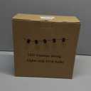 Brightever LED Outdoor String Lights 100FT Patio Lights with 52 Shatterproof ST38 Vintage Edison Bulbs, Outside Hanging Light Waterproof for Porch, Deck, Garden, Backyard, Balcony, 2700K Dimmable (100FT-Warm White, Black Wire)