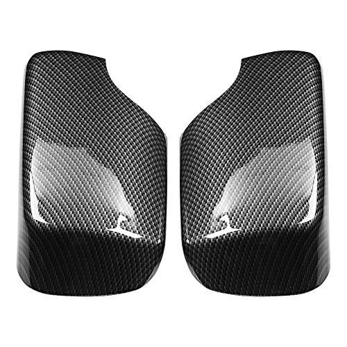 Carbon Fiber Texture Rearview Mirror Cover - Glossy Finish, Installation for E46 1998-2005 - Scratch & Protection