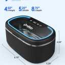35W Ultrasonic Jewelry Cleaner, 45KHz Retainer Cleaner for Jewelry, 5 Timer & 3 Power Modes, Eyeglasses, Rings, Watch Strap, Dentures - 20oz, 304 Stainless Steel Tank, Quiet <38dB (Black)