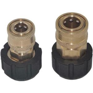 1/4 3/8 Quick Connector Female to M22 14mm 15mm Female Pressure Washer Adapter(1/4)