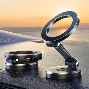 JOYROOM Fits MagSafe Car Mount, [All-Metal] Magnetic Phone Holder for Car with Strong Magnets, 360° Adjustable iPhone Car Mount, Car Accessories for Women Men, for iPhone 16 15 14 13 12 Pro Max Plus
