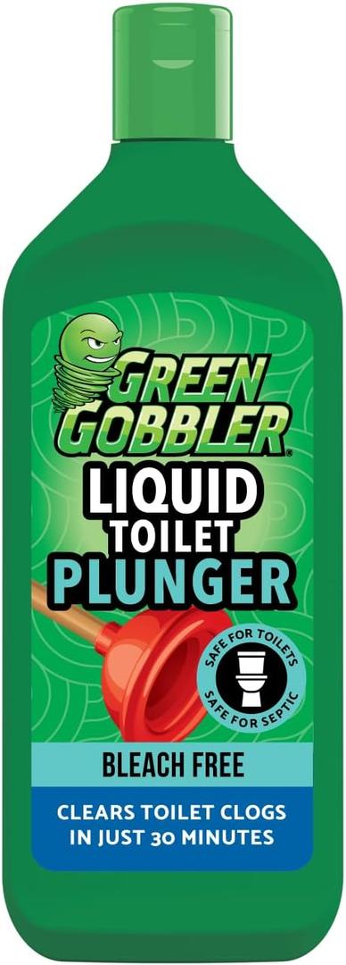 Green Gobbler Liquid Toilet Plunger | Clog Remover | Safe for Toilets and Septic (1 pack)