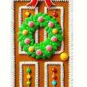 2 x BlissYard Christmas Door Cover 71x35 Inch Gingerbread House Door Banner Merry Christmas Winter Porch Sign for Front Door, Farmhouse Holiday Entry Decor Indoor Outdoor Party Hanging Cover