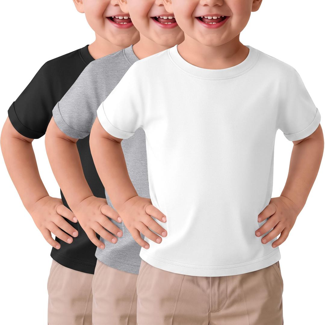 YooAurvox 3 Pack Toddler Boys T Shirts,  3T
