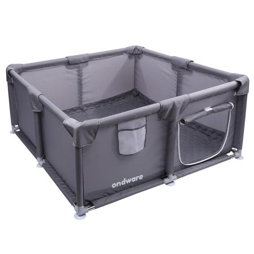 Whelping Box for Dogs and Puppies,38×38×18in Puppies Playpen Overall 150D Oxford Fabric with Waterproof Whelping Pad ID Collars for Medium Small Dogs