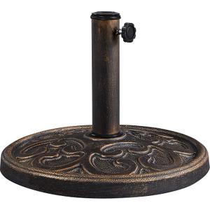 Yaheetech 22lbs Heavy Duty Round Antiqued Umbrella Base All Weather Umbrella Stand for Outoor Patio - Bronze