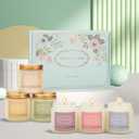 6 Pack Candles for Home Scented,Jar Candles,Lavender Candle,Aromatherapy Candle Gifts Set for Women,Long Lasting Scented Candles Gift for Birthday Mother's Thanksgiving Day Present (White)