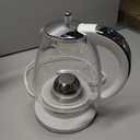 Capresso H2O Glass Kettle, 240.02, White and polished chrome, 48 ounces