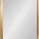 Kate and Laurel Colette Traditional Framed Rectangle Bathroom Vanity Mirror, 24 x 30, Gold, Classic Rectangular Bathroom Mirror for Over Sink or for Use as Entryway or Living Room Decor