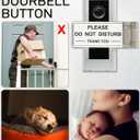 Metal No Soliciting Sign for Front Door - Fits Any Doorbell, NO SOLICITING & DO NOT DISTURB - Dual Purpose Sign, Easy install (Brushed Silver)