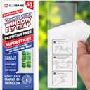 50 Window Fly Traps Sticky Non-Toxic Clear Fly Paper Indoor for Home. No Mess Flies Window Sticky Traps Bug Flies Strips Indoors. Fruit and Housefly Trap Indoor Flypaper Tape Gnat Catcher Killer