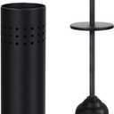 Blue Donuts Toilet Plunger with Holder for Bathroom, Multi Drain Suitable Also for Bathtubs, Quick Dry, Black