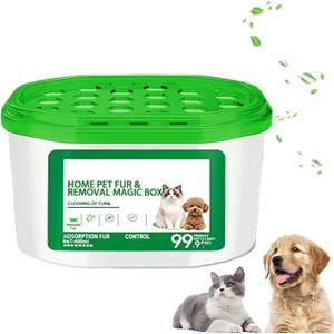 Pet Hair Removal Magic Box, Home Pet Fur & Odor Removal Magic Box, Portable Odor Eliminator & Dust Collector,360° Powerful Automatic Suction Air Purifier for Home (1PCS)