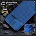 Nillkin for iPhone 16 Pro Max Case Magsafe with Slide Camera Cover, Slim Light & Anti-Slip & Drop Protection 16 Pro Max Privacy Case, Shockproof Magnetic Phone Case for iPhone 16 Pro Max 6.9'', Black