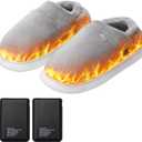 Heated Slippers for Women Men, Electric Heating Slippers Rechargeable Non-Slip Wireless Foot Warmers Winter Heating Shoes with 3 Heated Levels Keep Feet Warm for Indoor Outdoor