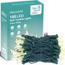 Heyworld Soft Twinkle Lights,100 Led Slow Twinkling Christmas Lights on Green Wire Cord, UL Approved 27 Ft, Connect Up to 25 Sets, Indoor Outdoor Use,Warm White
