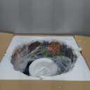 16 Inch Tiffany Style Stained Glass Lamp Shade Replacement Vintage Rose Lampshades Only with Cap Fit for Bedside Reading Lamp Study Light Kitchen Lamp Dining Room Lamp Floor Lamp, Blue